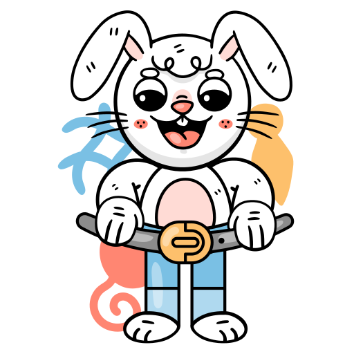 Bunny free sticker