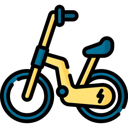 bicicleta electrica icono gratis
