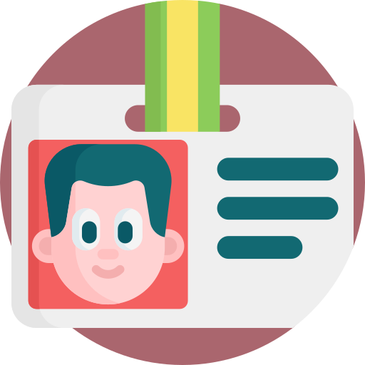 ID card Detailed Flat Circular Flat icon