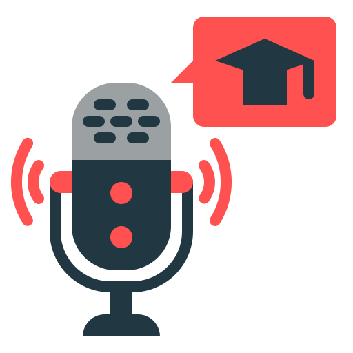 Education podcast icono gratis