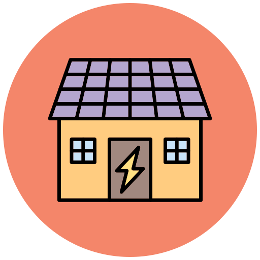 casa solar icono gratis