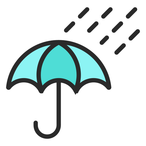 Umbrella Generic Outline Color icon