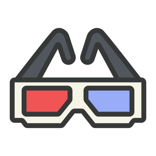 3d glasses Generic Outline Color icon