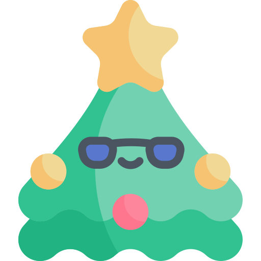 Christmas Tree Kawaii Flat icon