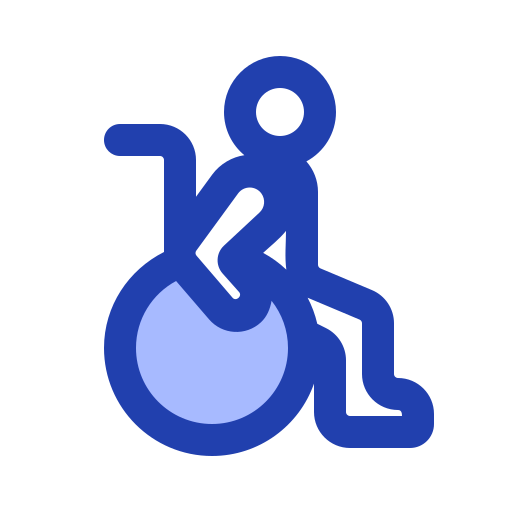 Wheelchair Generic Blue icon