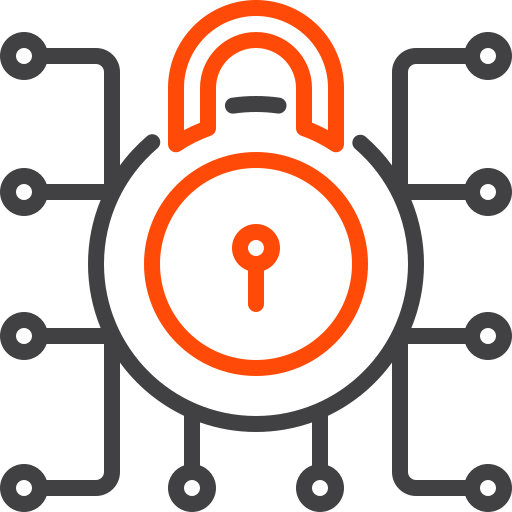 seguridad de datos icono gratis