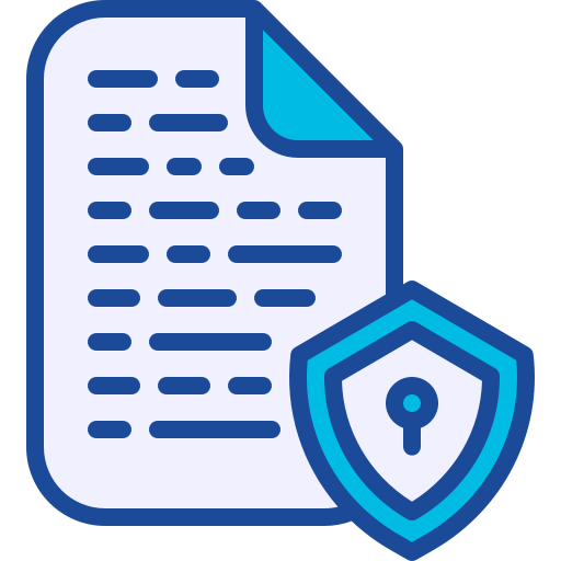 Data Protection Generic Blue icon