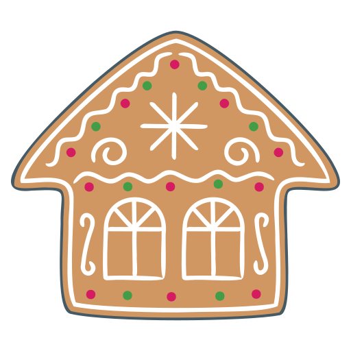 Gingerbread House Generic Outline Color icon