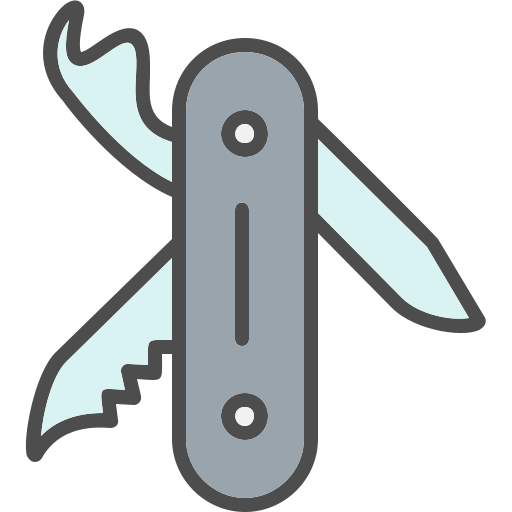 Icono de Cuchillo del ejército suizo Generic Outline Color