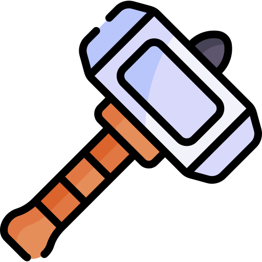 Hammer Kawaii Lineal color icon