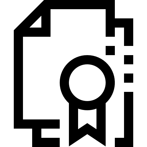 Certificate free icon