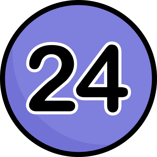 Number 24 Generic Circular icon