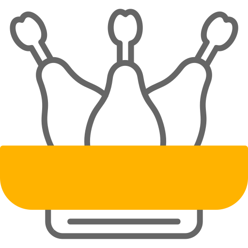 pierna de pollo icono gratis