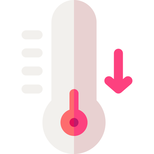 baja temperatura icono gratis