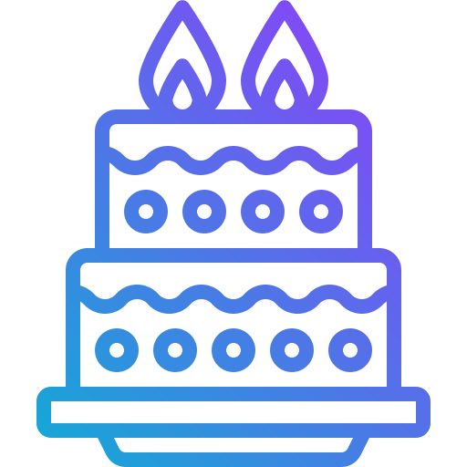 pastel de cumpleaños icono gratis