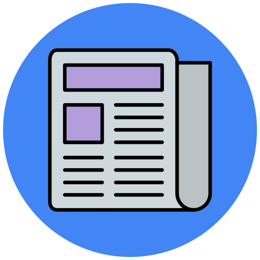 Generic Outline Color Newspaper icon