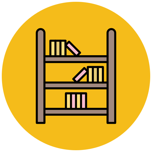 estante de libros icono gratis