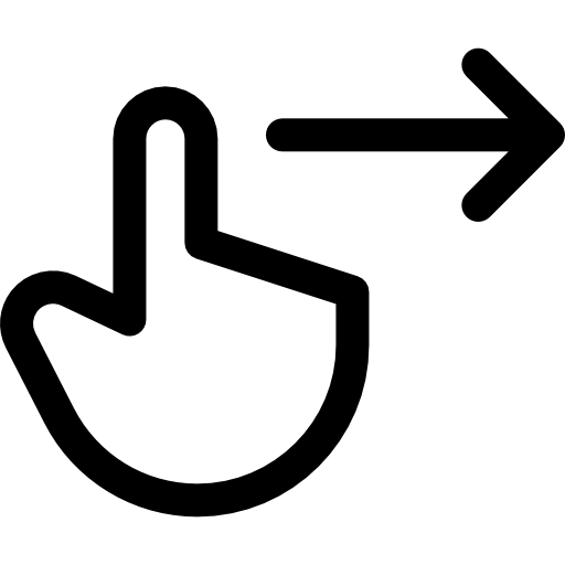 Swipe right - Free gestures icons