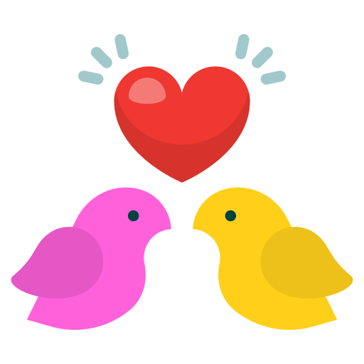 pájaros del amor icono gratis