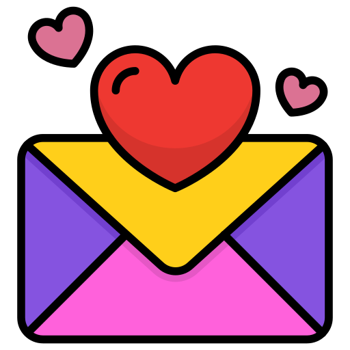 carta de amor icono gratis