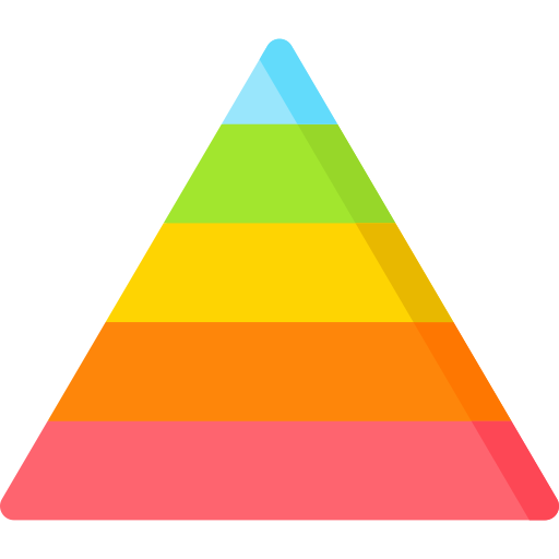 Pyramid chart - free icon