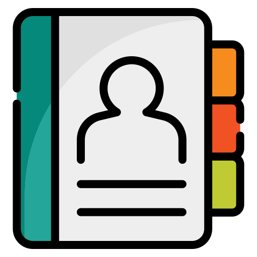 Contact book Generic Outline Color icon