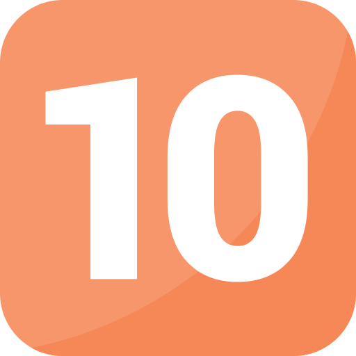 numero 10 icono gratis