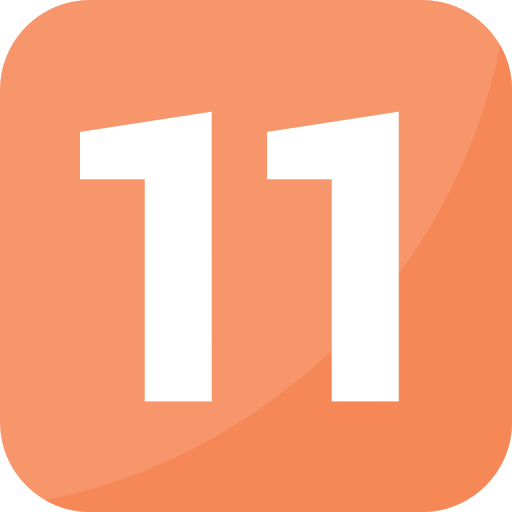 número 11 icono gratis