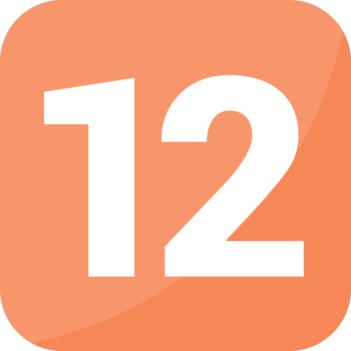 número 12 icono gratis