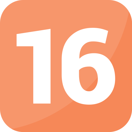 Number 16 Generic Flat icon