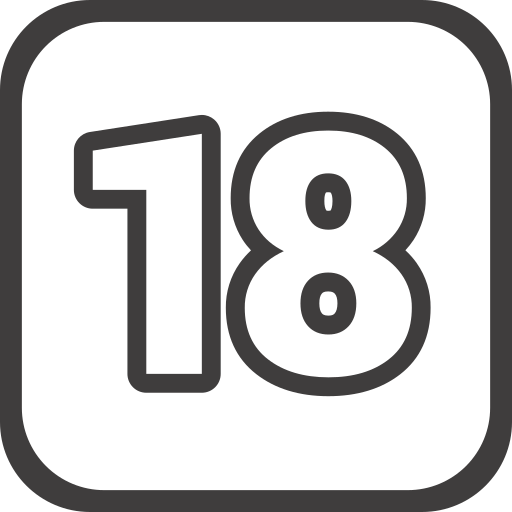 Number 18 Generic Detailed Outline icon