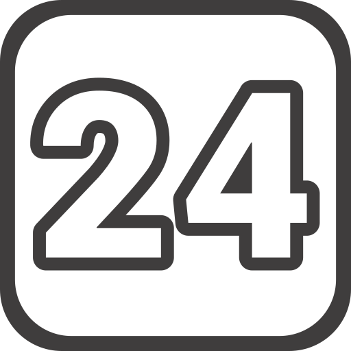 Number 24 Generic Detailed Outline icon