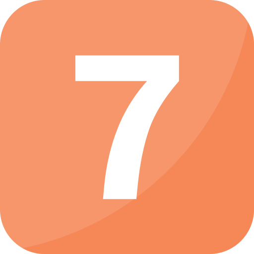 numero 7 icono gratis