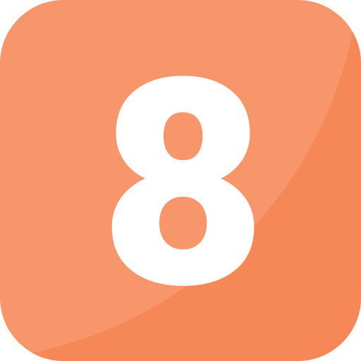 numero 8 icono gratis