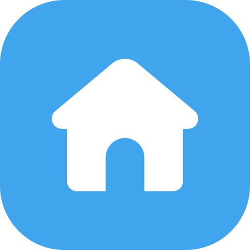 home button icon blue