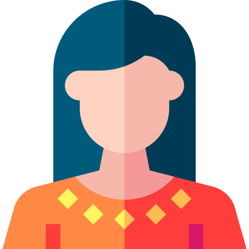 Woman Basic Straight Flat icon