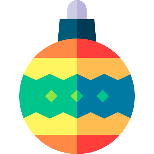 Christmas ball Basic Straight Flat icon