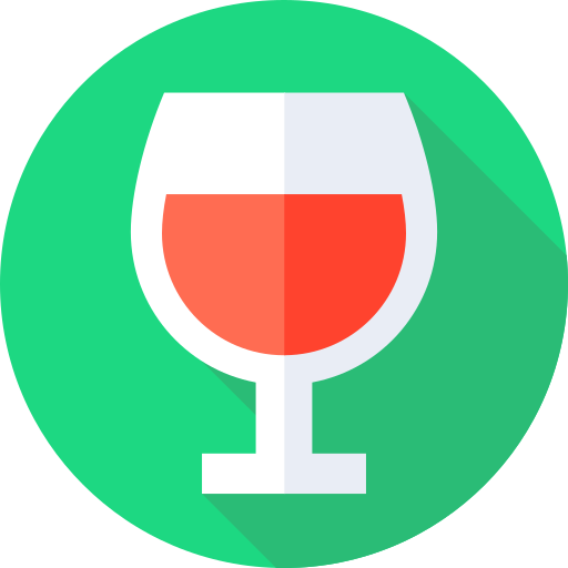 Wine Flat Circular Flat icon