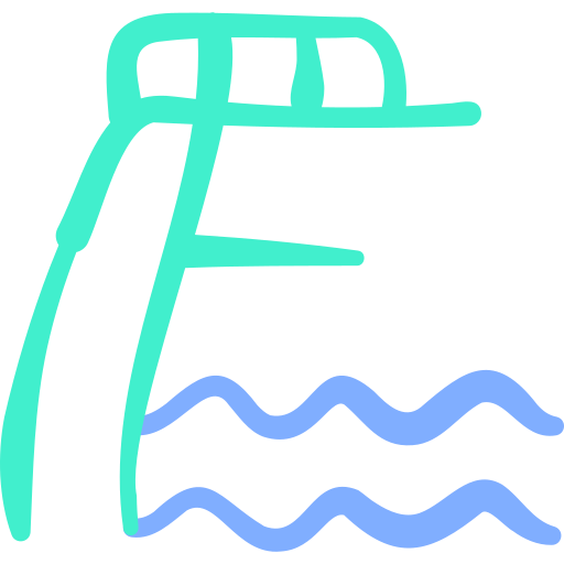 Diving platform Basic Hand Drawn Color icon