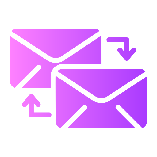 intercambiar correos icono gratis