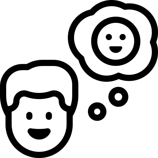 Positive thinking free icon