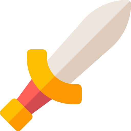 Sword Basic Rounded Flat Icon