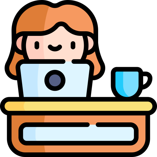 Work from home Kawaii Lineal color icon