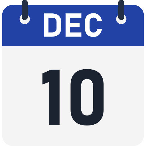10 de diciembre icono gratis