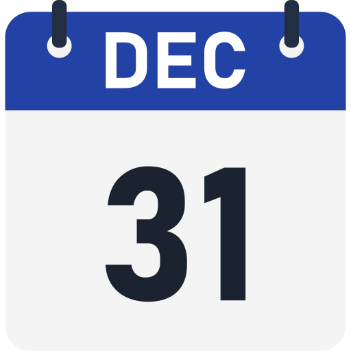 31 de diciembre icono gratis