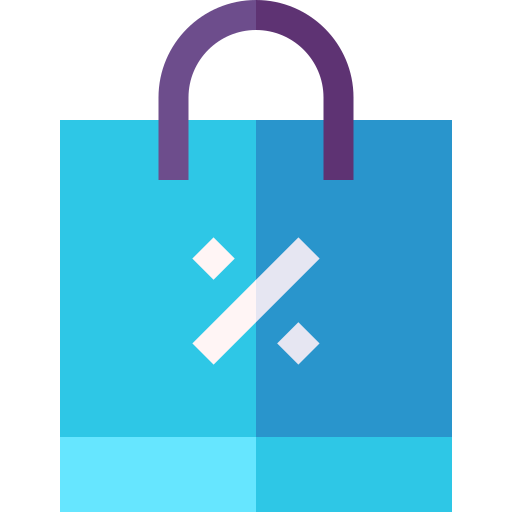 Shopping bag Basic Straight Flat icon