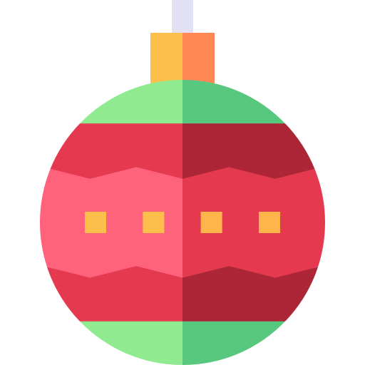 Christmas ball icon Basic Straight Flat
