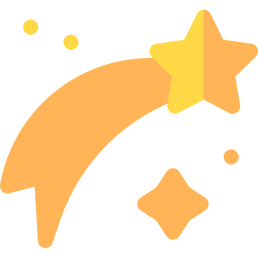 Shooting star Basic Rounded Flat icon