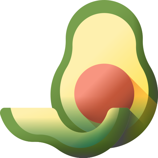 Avocado 3D Color icon