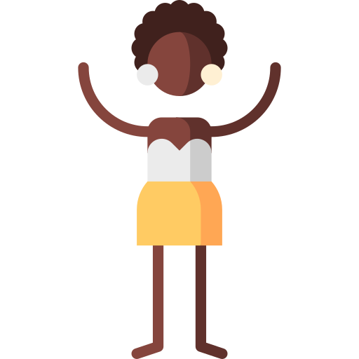 Black woman Puppet Characters Flat icon